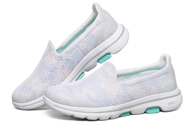 Lookbook (W) Skechers Go Walk 5 'Blanco Colorido' 124005-WMLT