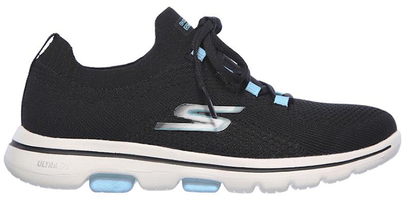 (W) スケッチャーズ GOwalk 5 コンフォートラン (黒/青) 124010-BKTQ Order (W) スケッチャーズ GOwalk 5 コンフォートラン (黒/青) 124010-BKTQ