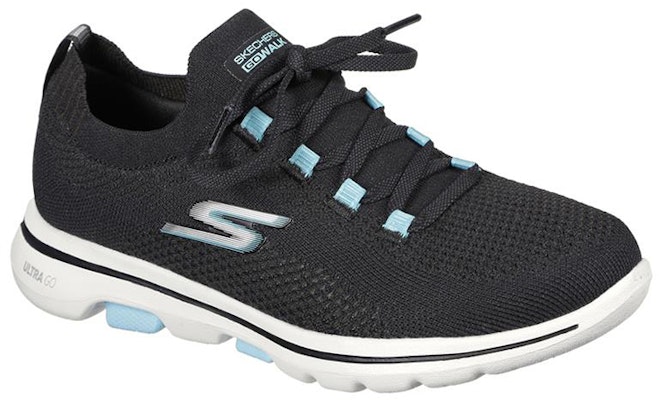 (Women) Skechers Go Walk 5 'Comfort Run Low-Top Black Blue' 124010-BKTQ Lookbook (Women) Skechers Go Walk 5 'Comfort Run Low-Top Black Blue' 124010-BKTQ