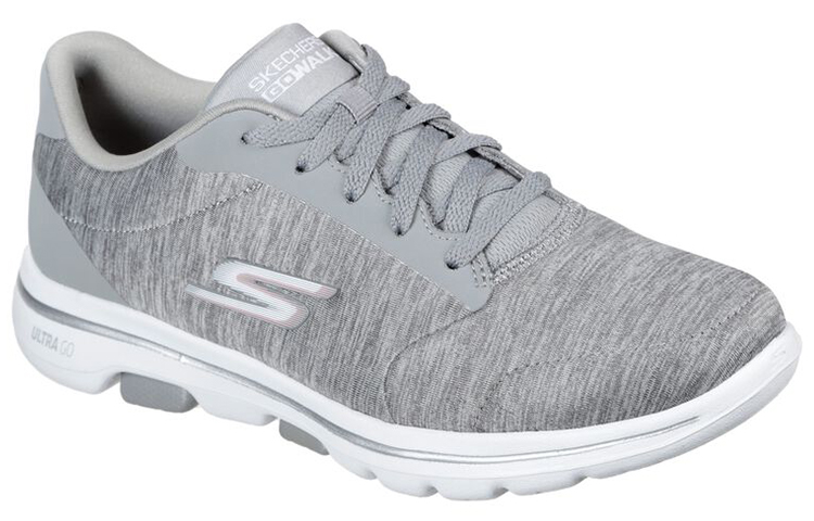 Lookbook (Women) Skechers Go Walk 5 'Grey White' 15905-GRY