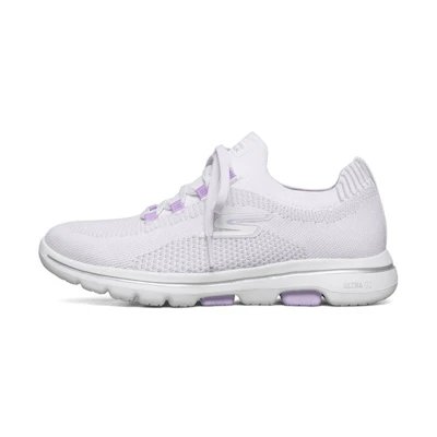 (W) Skechers Go Walk 5 Sports Shoes White/Purple