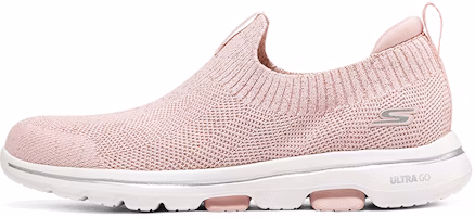 (Women) Skechers Go Walk 5 'Light Pink Breathable Flats' 124214-LTPK (Women) Skechers Go Walk 5 'Light Pink Breathable Flats' 124214-LTPK