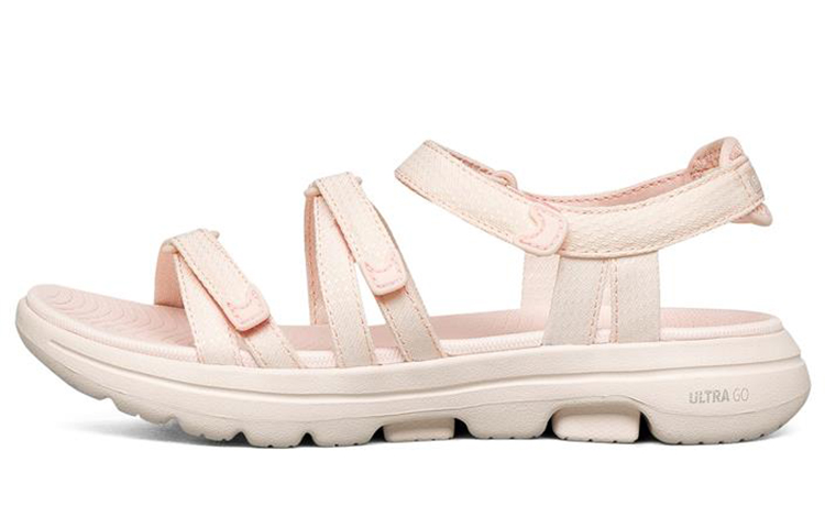 (W) Skechers Go Walk 5 'Light Pink Casual Sandal'