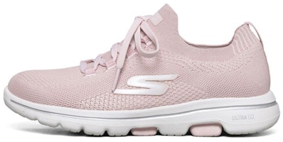 (Women) Skechers Go Walk 5 Sports Shoes Pink/White 124010-PNK (Women) Skechers Go Walk 5 Sports Shoes Pink/White 124010-PNK