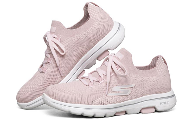 Lookbook (W) Skechers Go Walk 5 Sepatu Olahraga Pink/Putih 124010-PNK