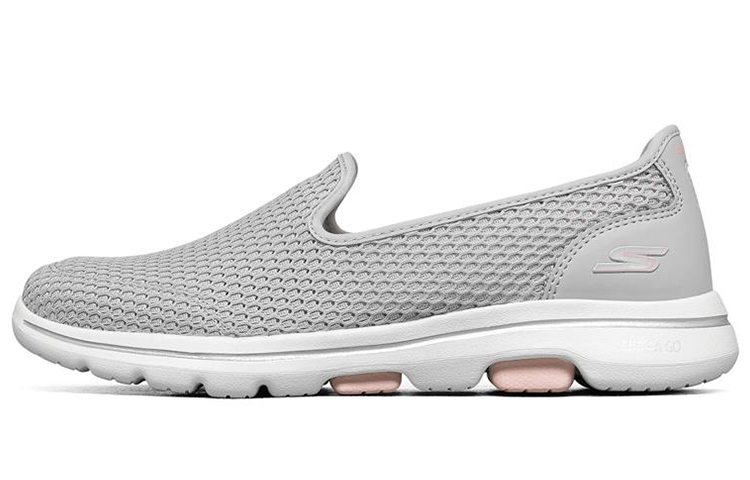 Buy Skechers Go Walk 5 防滑透氣 一腳蹬運動休閒鞋 女款 淺灰粉