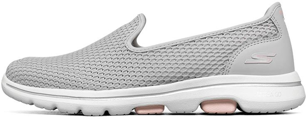 Skechers Go Walk 5 防滑透氣 一腳蹬運動休閒鞋 女款 淺灰粉 Buy Skechers Go Walk 5 防滑透氣 一腳蹬運動休閒鞋 女款 淺灰粉