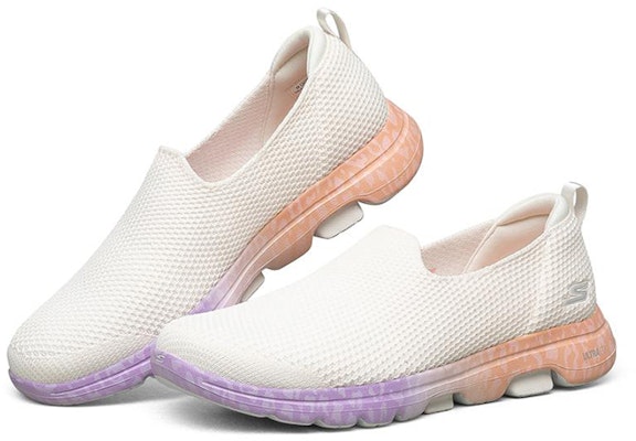 (W) Skechers Go Walk 5 Slip-On Putih/Multi 124205-WMLT Lookbook (W) Skechers Go Walk 5 Slip-On Putih/Multi 124205-WMLT