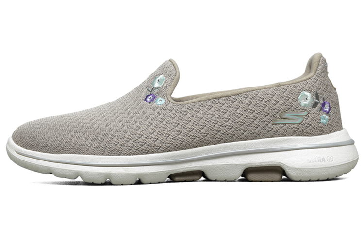 Buy (W) Skechers Go Walk 5 Abu-Coklat 'Sepatu Slip-On Kasual Trendi Bernapas' 124002-TPE