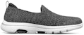 (W) Skechers Go Walk 5 Kasut Loafers Kelabu/Putih 124162-BKW
