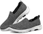 (W) Skechers Go Walk 5 Kasut Loafers Kelabu/Putih 124162-BKW