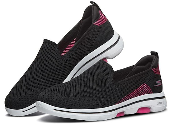 (Women) Skechers Go Walk 5 Loafers 'Black Pink Red' 15900-BKPK Lookbook (Women) Skechers Go Walk 5 Loafers 'Black Pink Red' 15900-BKPK