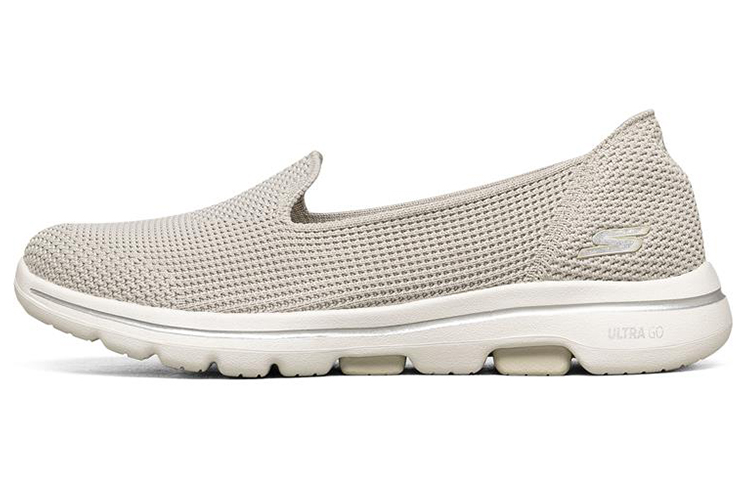 Buy (W) Skechers Go Walk 5 Loafers Beige Sepatu Slip On Wanita Pria 124001-NAT