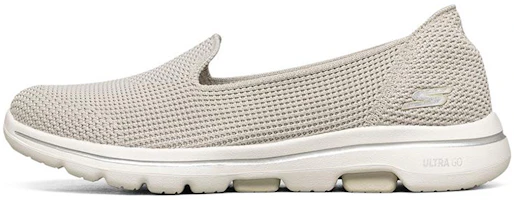 (Women) Skechers Go Walk 5 Loafers Beige 124001-NAT (Women) Skechers Go Walk 5 Loafers Beige 124001-NAT