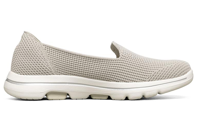 Order (W) Skechers Go Walk 5 Loafers Beige Sepatu Slip On Wanita Pria 124001-NAT