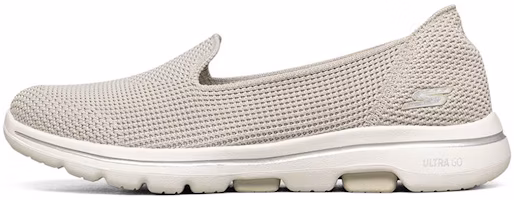 (Women) Skechers Go Walk 5 Loafers Beige 124001-NAT (Women) Skechers Go Walk 5 Loafers Beige 124001-NAT