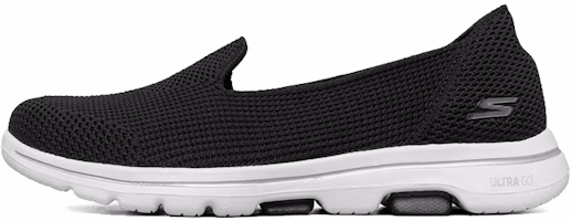 (Women) Skechers Go Walk 5 Loafers Black 124001-BKW (Women) Skechers Go Walk 5 Loafers Black 124001-BKW