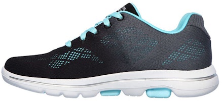 (Women) Skechers Go Walk 5 Low-Top Black/Blue 15929-BKAQ (Women) Skechers Go Walk 5 Low-Top Black/Blue 15929-BKAQ