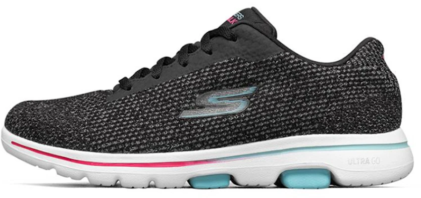 (W) Skechers Go Walk 5 Sportschuhe Schwarz/Weiß/Grün 15951-BKMT Buy (W) Skechers Go Walk 5 Sportschuhe Schwarz/Weiß/Grün 15951-BKMT