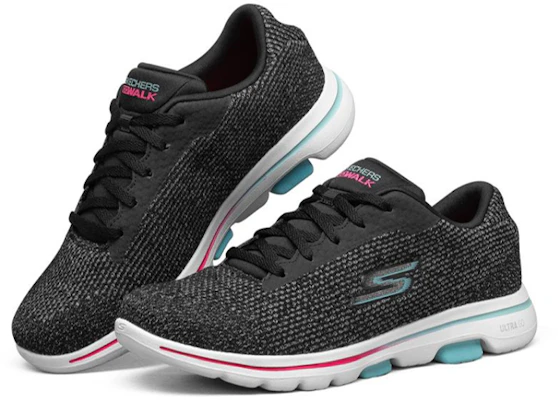 (W) Skechers Go Walk 5 Sportschuhe Schwarz/Weiß/Grün 15951-BKMT Lookbook (W) Skechers Go Walk 5 Sportschuhe Schwarz/Weiß/Grün 15951-BKMT