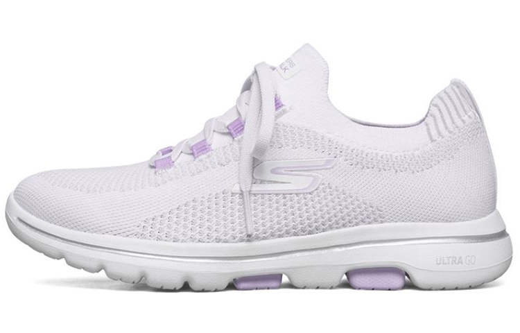 (Women) Skechers Go Walk 5 Sports Shoes White/Purple 124010-WLV