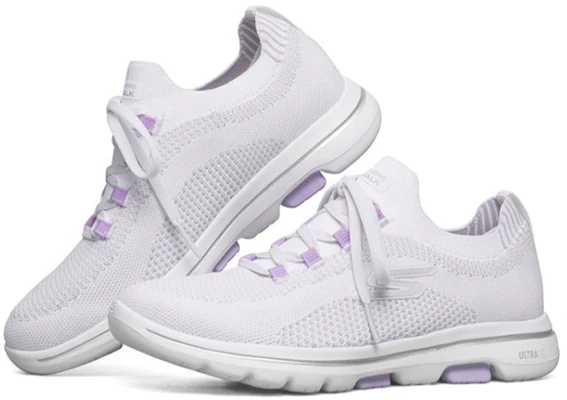 (W) Skechers Go Walk 5 Chaussures de Sport Blanc/Violet 124010-WLV Lookbook (W) Skechers Go Walk 5 Chaussures de Sport Blanc/Violet 124010-WLV