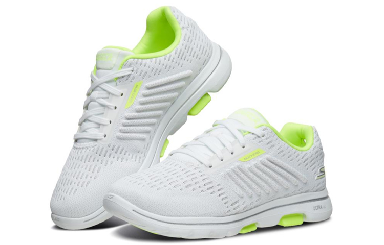 Lookbook (W) Skechers Go Walk 5 Sportschuhe Weiß/Gelb 667110-WLM