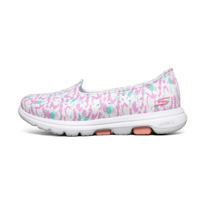 (W) Skechers Go Walk 5 'White Pink'