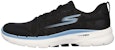 (W) Skechers Go Walk 6 'Hitam Biru Putih' 124560-BKBL