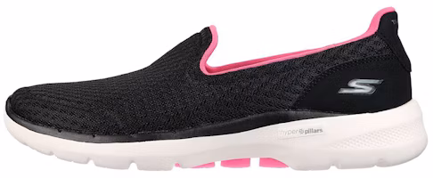 (Women) Skechers Go Walk 6 'Black Pink' 124508-BKHP (Women) Skechers Go Walk 6 'Black Pink' 124508-BKHP