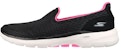 (W) Skechers Go Walk 6 'Hitam Merah Jambu' 124508-BKHP