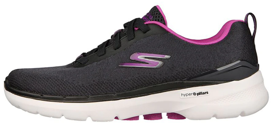 (Women) Skechers Go Walk 6 'Black Purple' 124545-BKPR Buy (Women) Skechers Go Walk 6 'Black Purple' 124545-BKPR