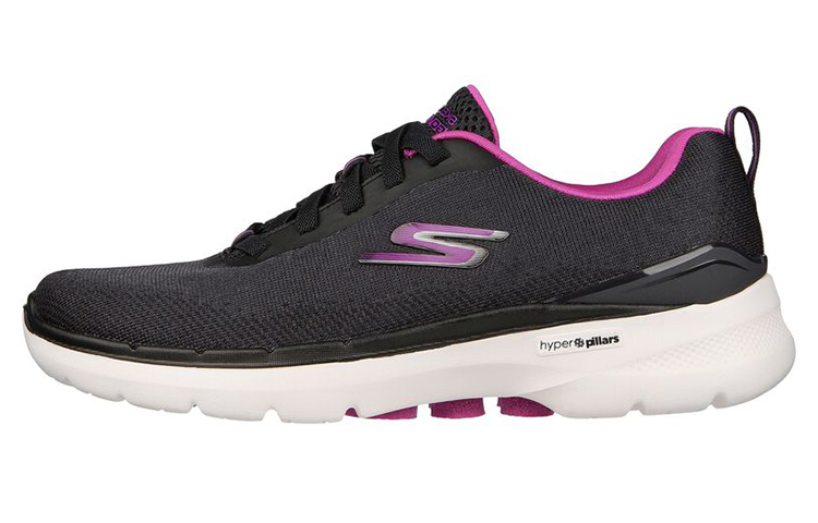 (Women) Skechers Go Walk 6 'Black Purple' 124545-BKPR