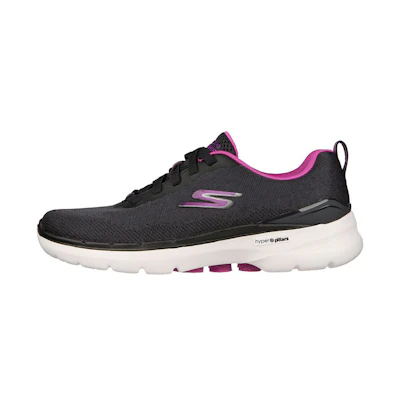 (W) Skechers Go Walk 6 'Black Purple'