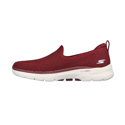 (W) Skechers Go Walk 6 'Burgundy Breathable'