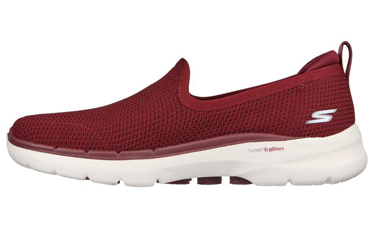 (Women) Skechers Go Walk 6 'Burgundy Breathable' 124505-BURG