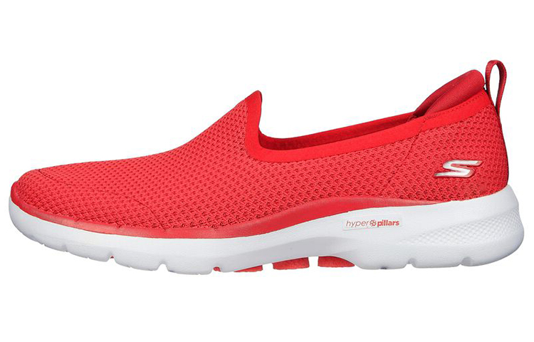(Women) Skechers Go Walk 6 'Clear Virtue Bright Red' 124505-RED