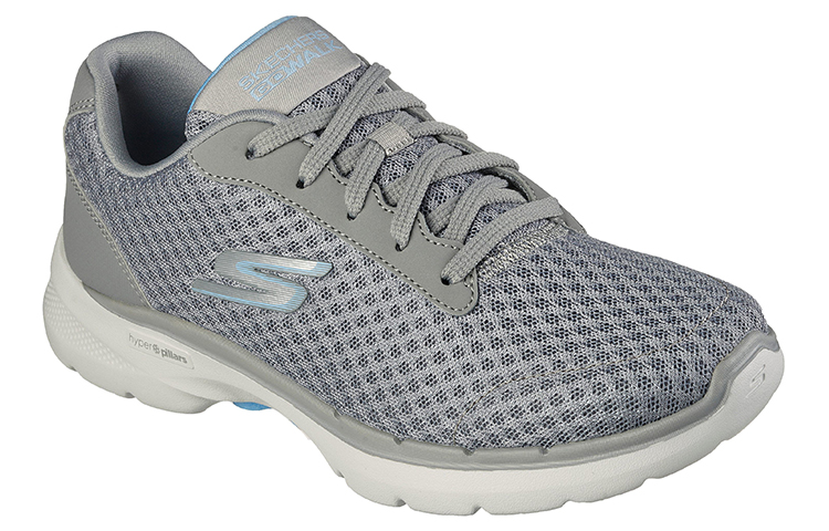 Shop (W) スケッチャーズ GOwalk 6 アイコニックビジョン グレー 124514-GYBL