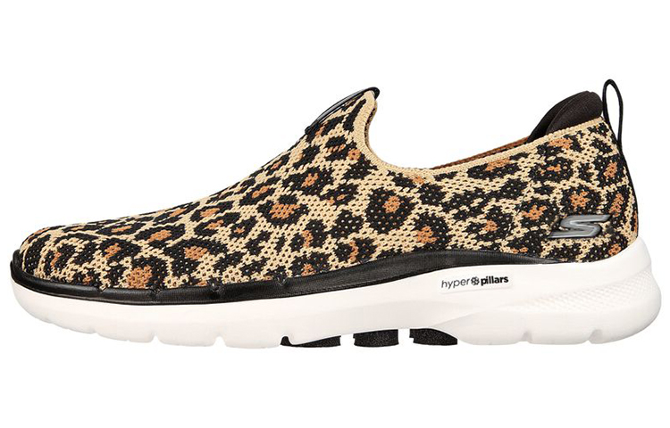 (W) Skechers Go Walk 6 'Lynx Leopard Print'