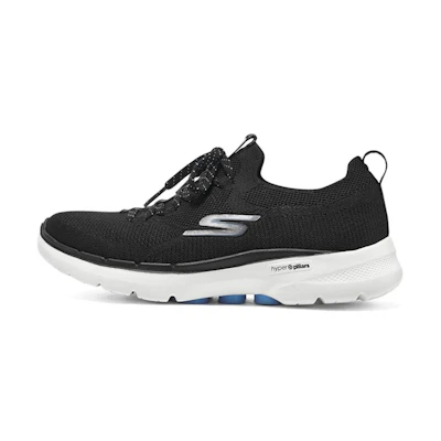 (W) Skechers Go Walk 6 'Black Light Blue'