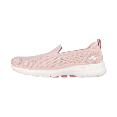 (W) Skechers Go Walk 6 'Pink White'