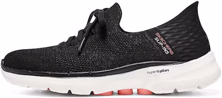 (Women) Skechers Go Walk 6 Lace Up 'Black Pink' 124568-BKHP (Women) Skechers Go Walk 6 Lace Up 'Black Pink' 124568-BKHP