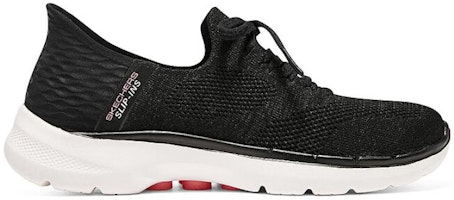 (W) Skechers Go Walk 6 Lace Up 'Hitam Merah Jambu' 124568-BKHP Order (W) Skechers Go Walk 6 Lace Up 'Hitam Merah Jambu' 124568-BKHP