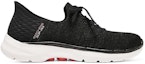 Order (W) Skechers Go Walk 6 Lace Up 'Hitam Merah Jambu' 124568-BKHP