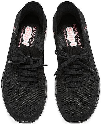 (Women) Skechers Go Walk 6 Lace Up 'Black Pink' 124568-BKHP Lookbook (Women) Skechers Go Walk 6 Lace Up 'Black Pink' 124568-BKHP