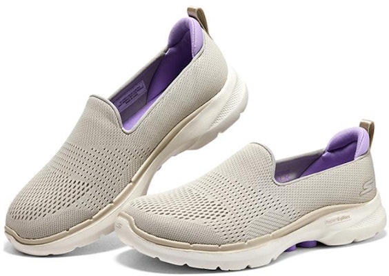 Skechers Go Walk 6 防滑耐磨 低筒 運動休閒鞋 女款 灰棕 Order Skechers Go Walk 6 防滑耐磨 低筒 運動休閒鞋 女款 灰棕