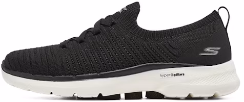 (Women) Skechers Go Walk 6 Low Top Black 124504-BKW (Women) Skechers Go Walk 6 Low Top Black 124504-BKW