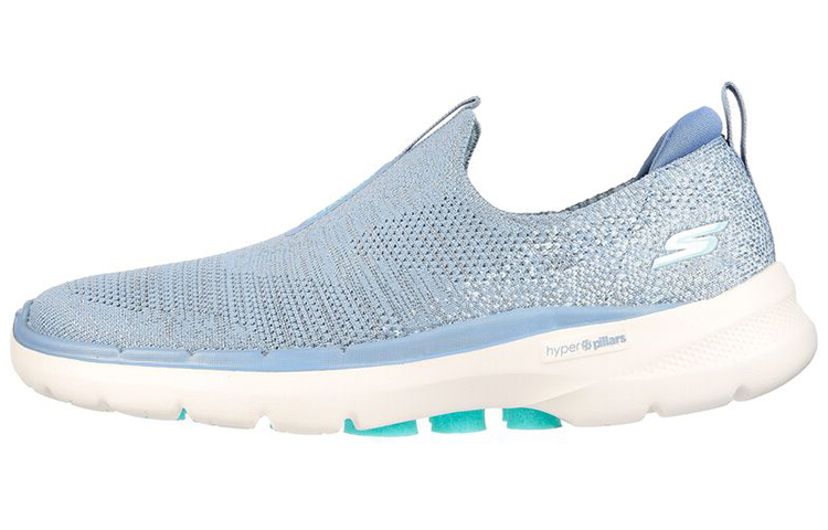 (Women) Skechers Go Walk 6 'White Blue' 124502-BLTQ