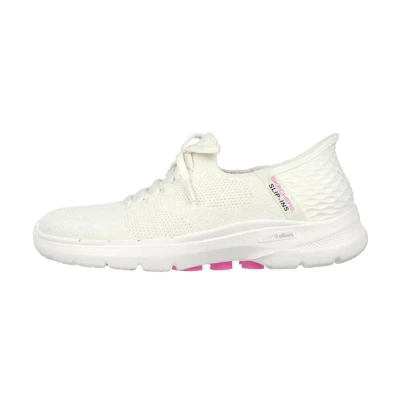 (W) Skechers Go Walk 6 Lace Up 'Off White'