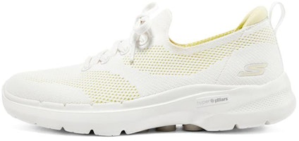 (Women) Skechers Go Walk 6 Hyper Burst 'White Yellow' 896136-WLM (Women) Skechers Go Walk 6 Hyper Burst 'White Yellow' 896136-WLM